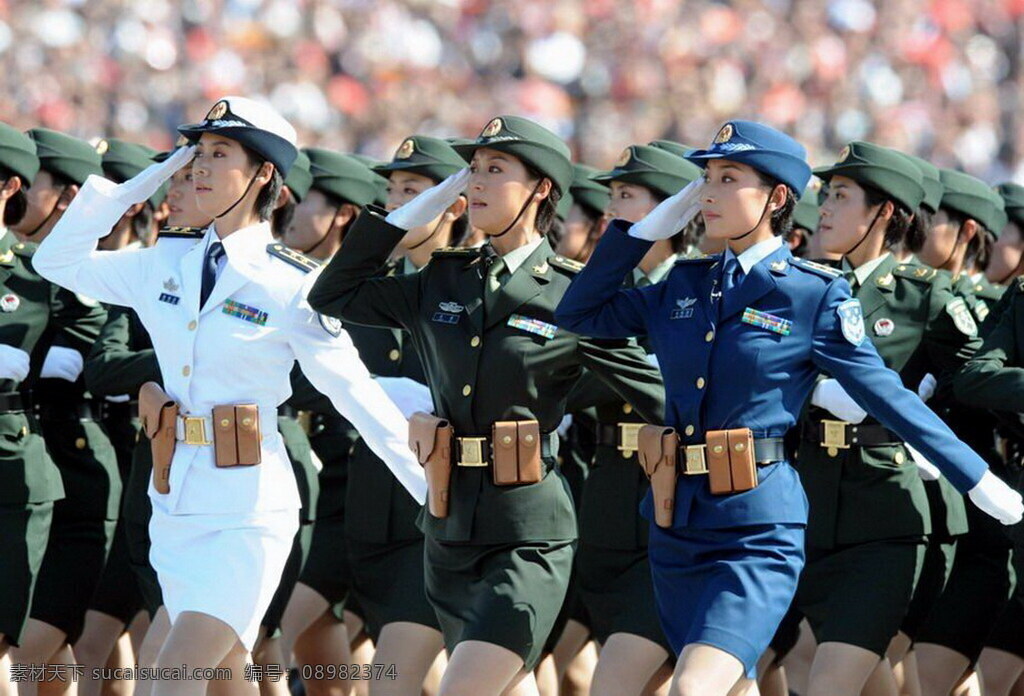 女兵 国庆 60年庆典 节日庆祝 阅兵 风姿 2009 年 大 女性女人 人物图库