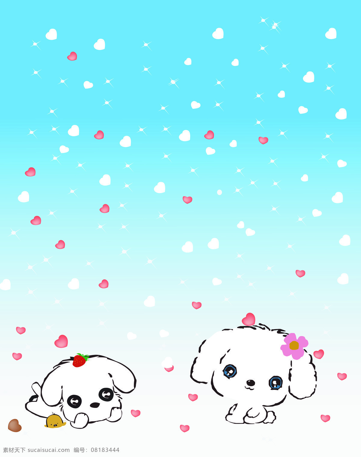 卡通 小狗 红色 爱心 移门 草莓 红色爱心 红心 花瓣雨 花朵 两小无猜 浅蓝色 浅蓝色背景 k1034 心 白色爱心 索亚卡23 移门大全23 装饰素材