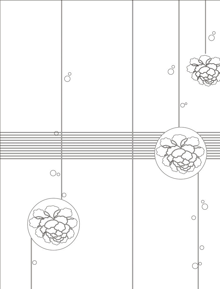 移门 牡丹花 模板下载 移门腰线 玉砂门 移门图案 花纹 几何 现代 刻绘 白描 线条 艺术玻璃 矢量图 推拉门 平开门 隔断门 美术绘画 文化艺术 简约 矢量 移门专题 室内设计 建筑家居 冰雕图