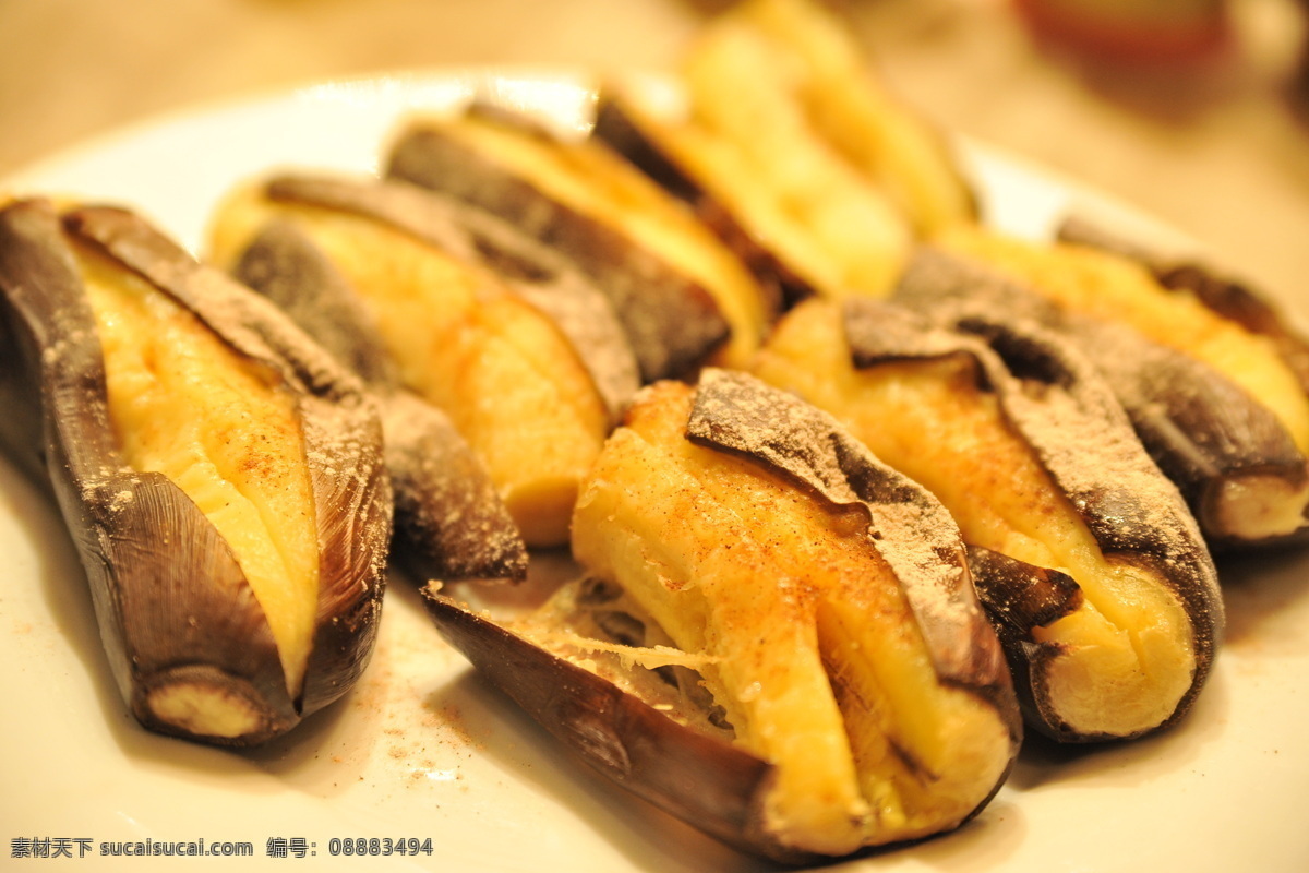 烤香蕉 烧烤 香蕉 美食 食物 西餐美食 餐饮美食