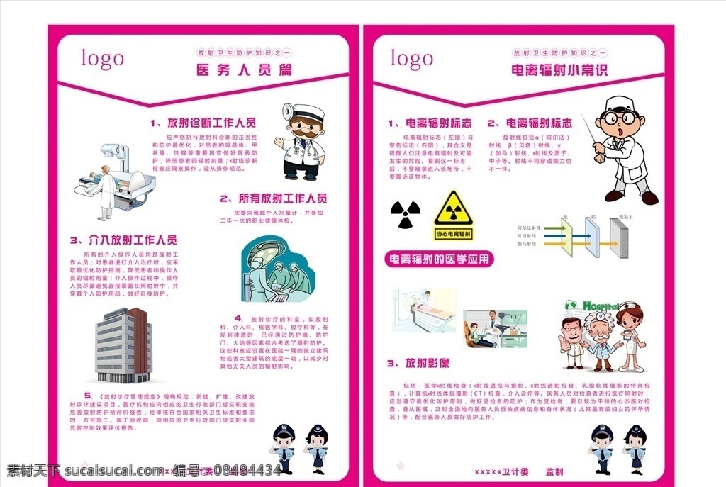放射卫生 防护 知识 展板 放射 卫生 展板模板