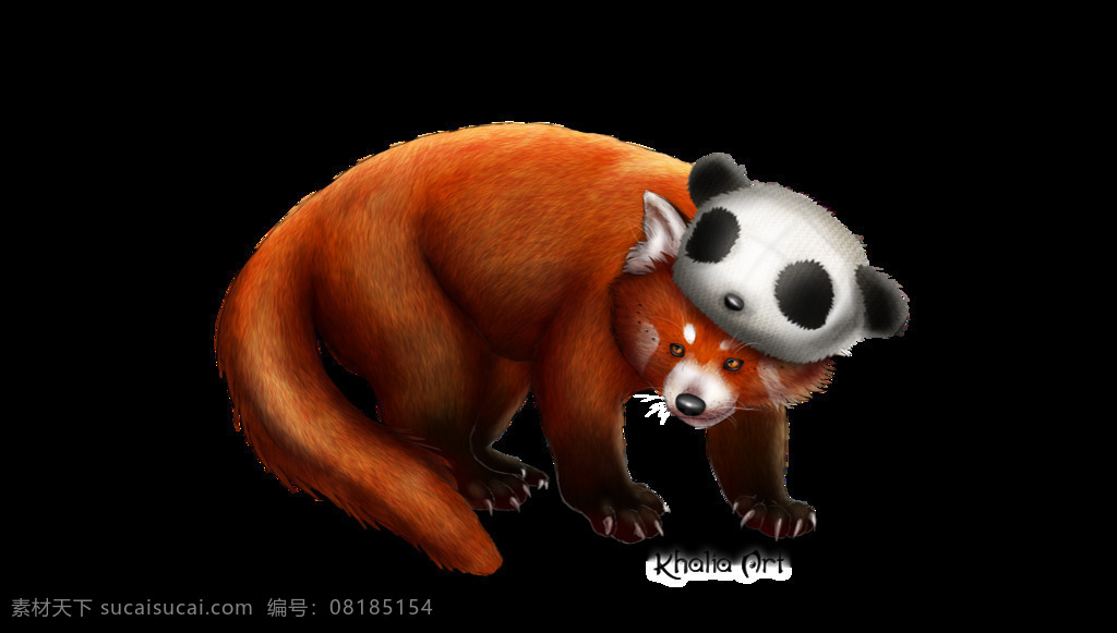 小熊猫 可爱 卡通 免 抠 透明 图 层 刚 出生 睡觉 动漫 手绘小熊猫 漂亮 毛发 红色 小熊猫素材 海报