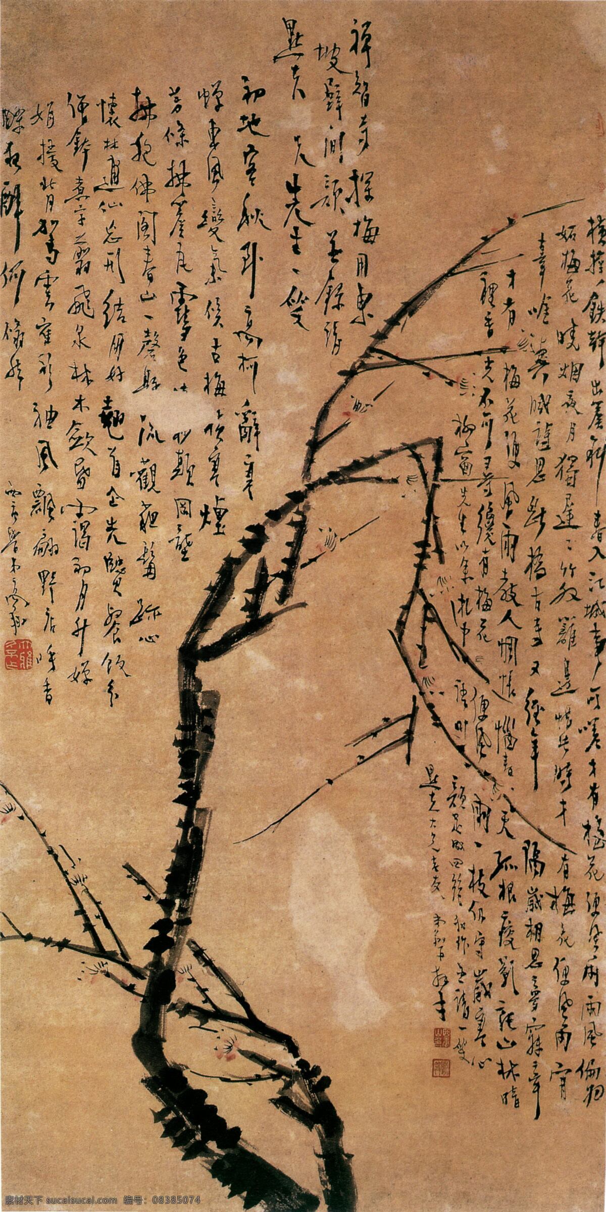 梅花图 国画 高翔 梅花 文化艺术 绘画书法 国画花鸟 设计图库
