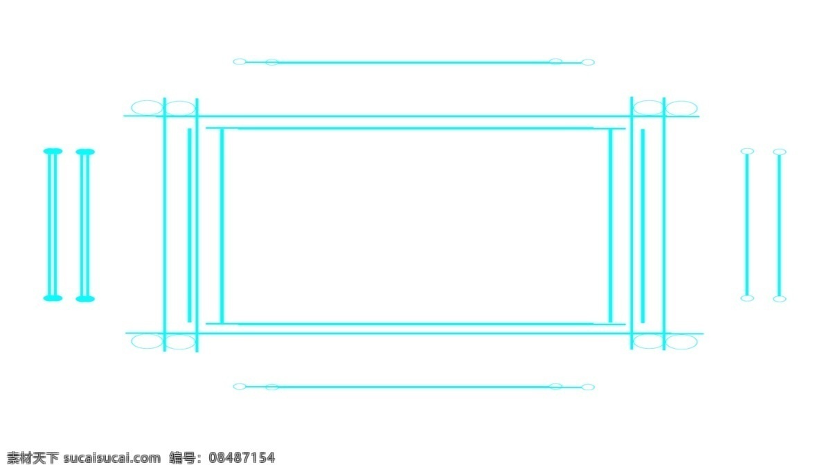 蓝色 方框 线条 科技 边框 文本框 透明 高科技 炫酷 装饰图案