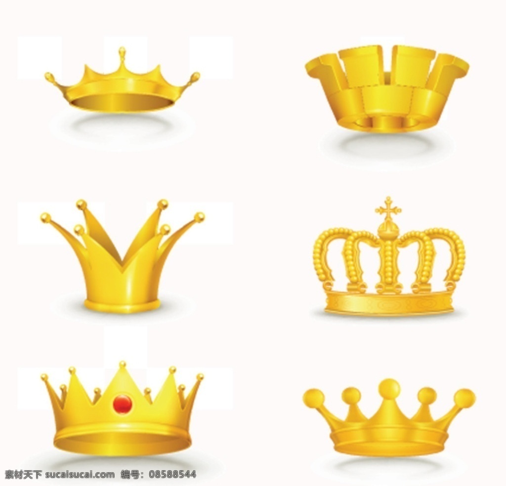各式各样 皇冠 大小 各种 矢量 图 标志图标 公共标识标志