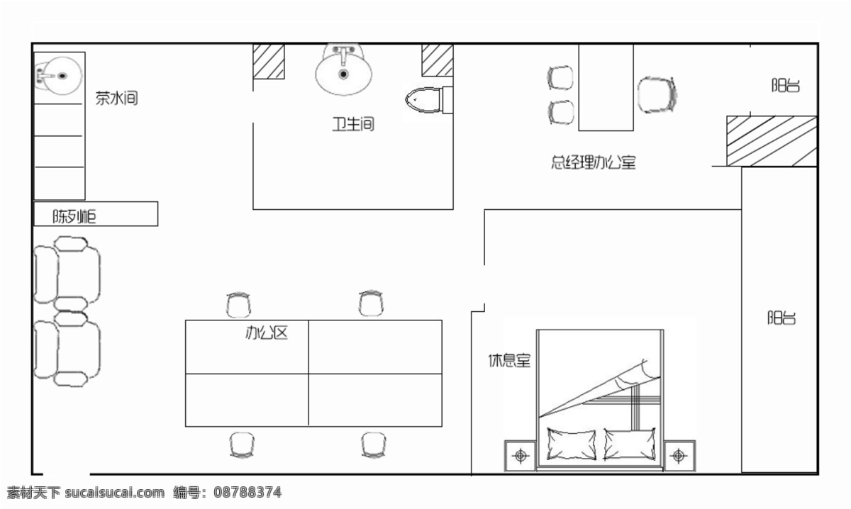 办公室 室内 平面图 室内平面图 办公平面图 室内简图 室内图 办公室图