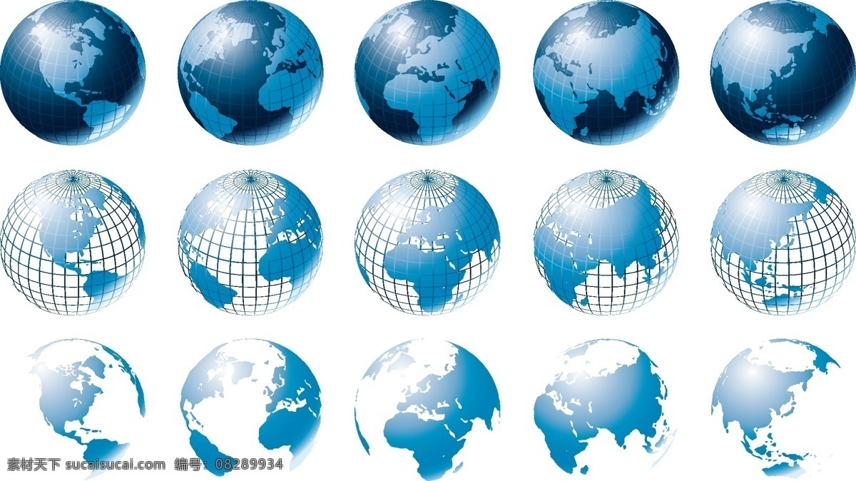 地球 矢量 系列 eps格式 地球矢量 矢量图 现代科技