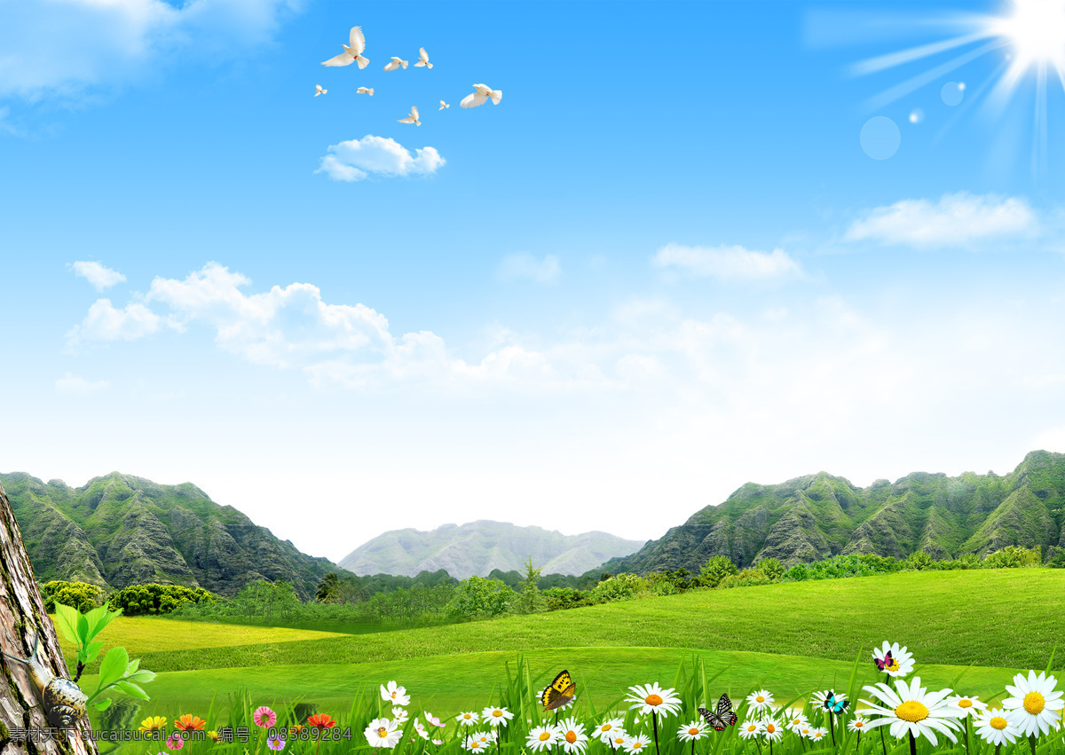 画册封面 背景 画册 山水 风景 封面