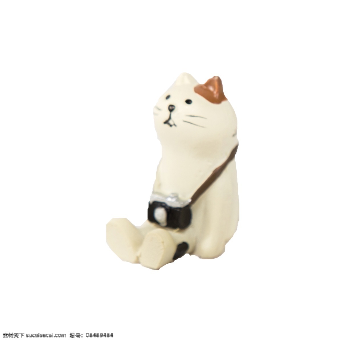 卡通 相机 猫 免 抠 卡通猫 卡通摆件 带着相机的猫 坐着的卡通猫 免抠摆件 可爱的摆件 摆件实物