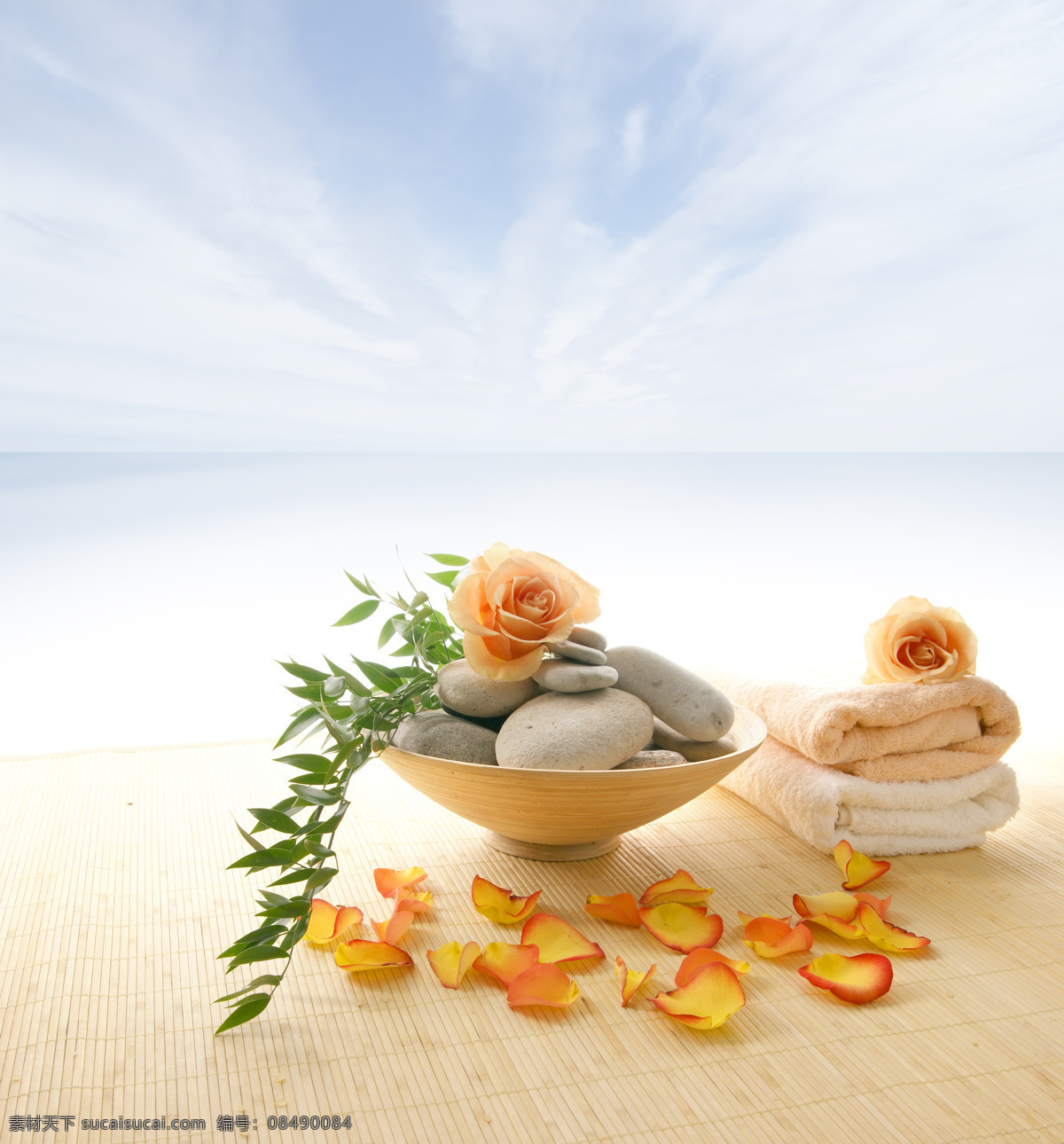 鹅卵石 毛巾 花瓣 spa用品 spa水疗 spa 美容 养生 其他类别 生活百科