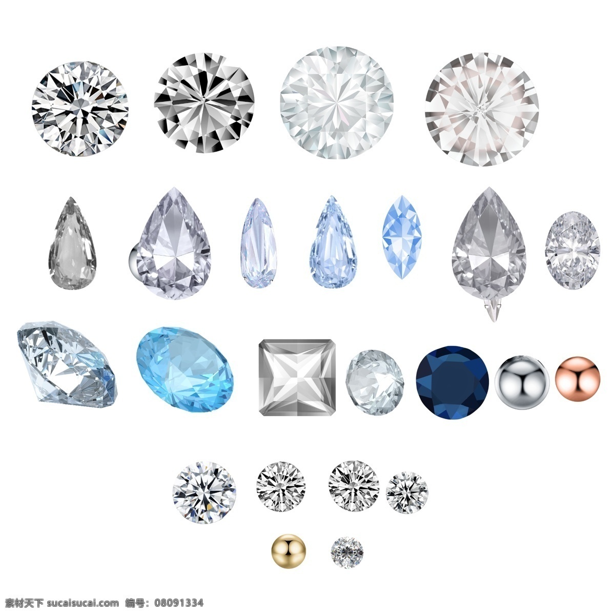 钻石素材 钻石 钻石免扣素材 透明钻石 透明钻石免扣