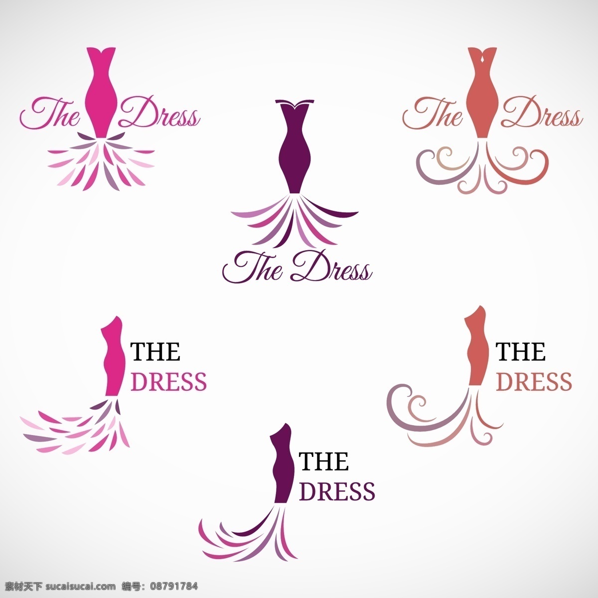 时尚女装 商标设计 时尚 彩色 裙子 女装 商务 logo