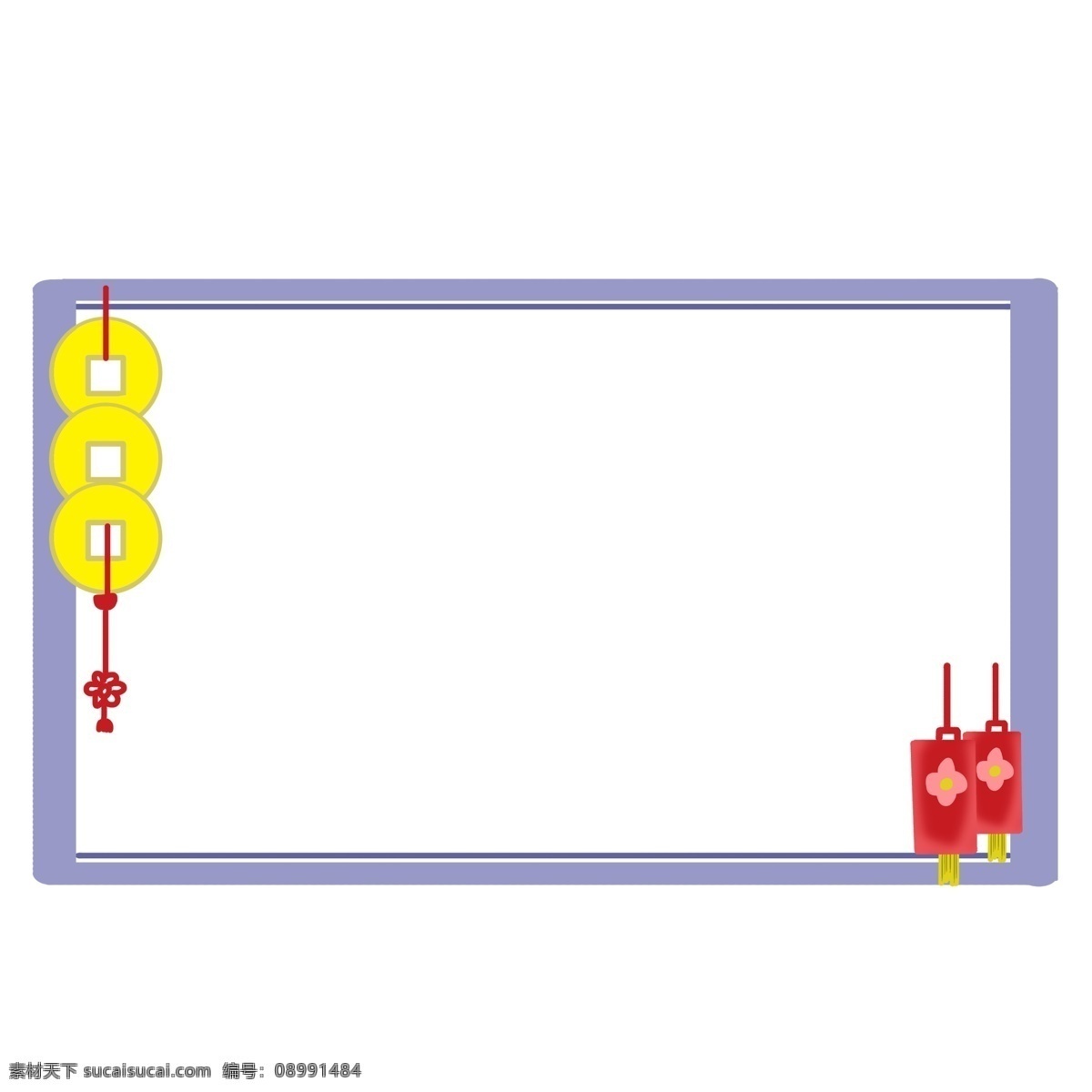 中国 风 新年 紫色 铜钱 边框 中国风 喜庆边框 边框设计 新年边框 春节边框 铜钱边框