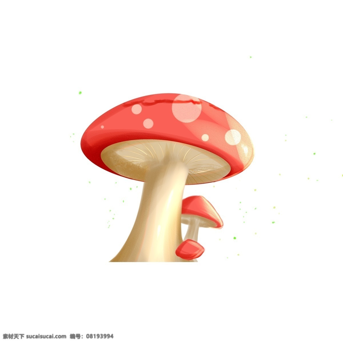 彩绘 小 蘑菇 卡通 小蘑菇 纸 插画 童话风