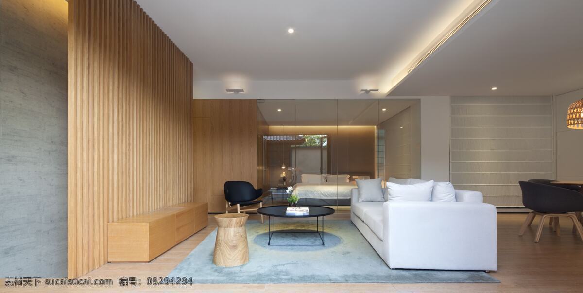 现代 雅致 客厅 褐色 木板 背景 墙 室内装修 效果图 壁灯 褐色背景墙 客厅装修 浅蓝色地毯