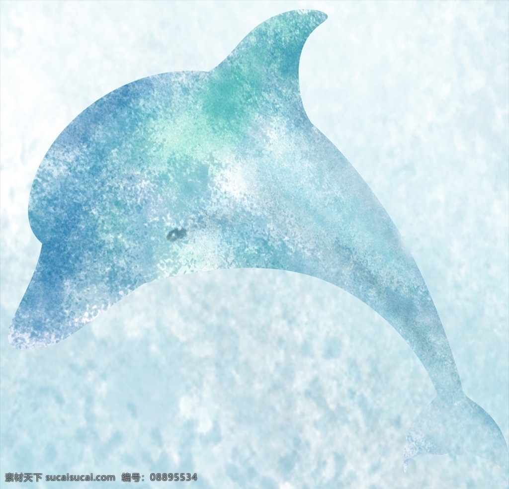 手绘海豚图片 海豚 手绘 抽象 创意 头像 高清 动漫动画