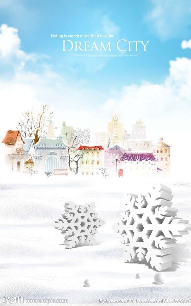 冬季梦幻世界 卡通世界 梦幻世界 童话世界 雪花 冰雪世界 冬季 冬天 房屋 建筑 漫画 油画 水墨 风格 圣诞节 节日庆祝 分层 源文件