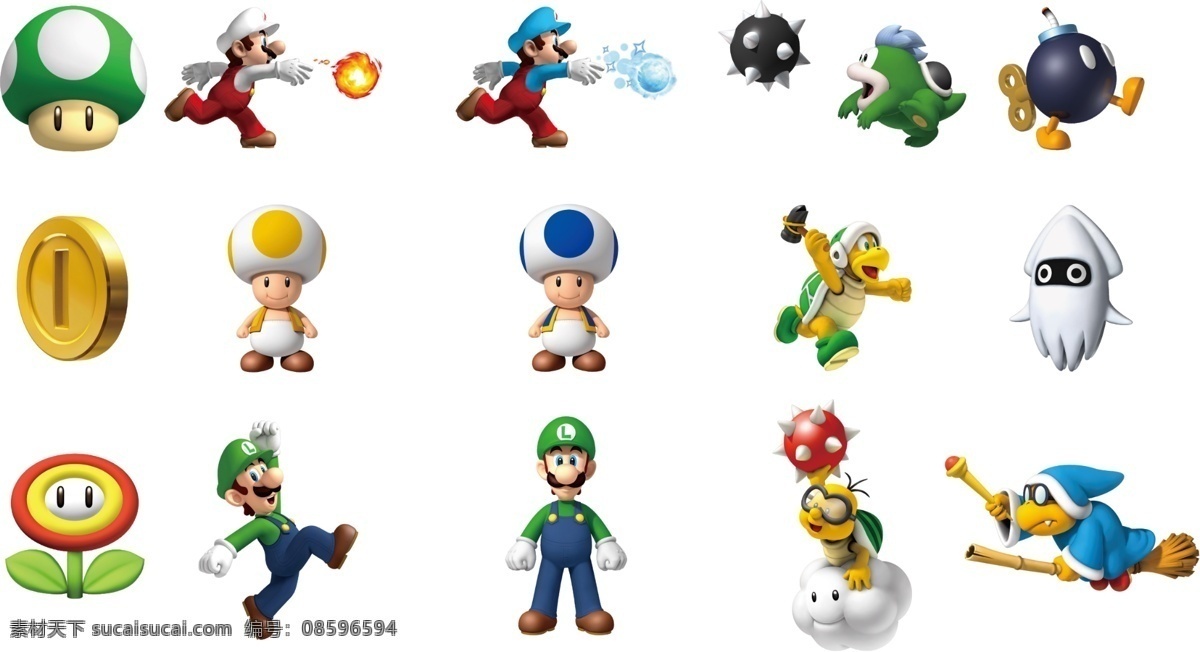 马里奥 超级马里奥 mario 任天堂 红白机 玩具 游戏 卡通经典 分层 源文件