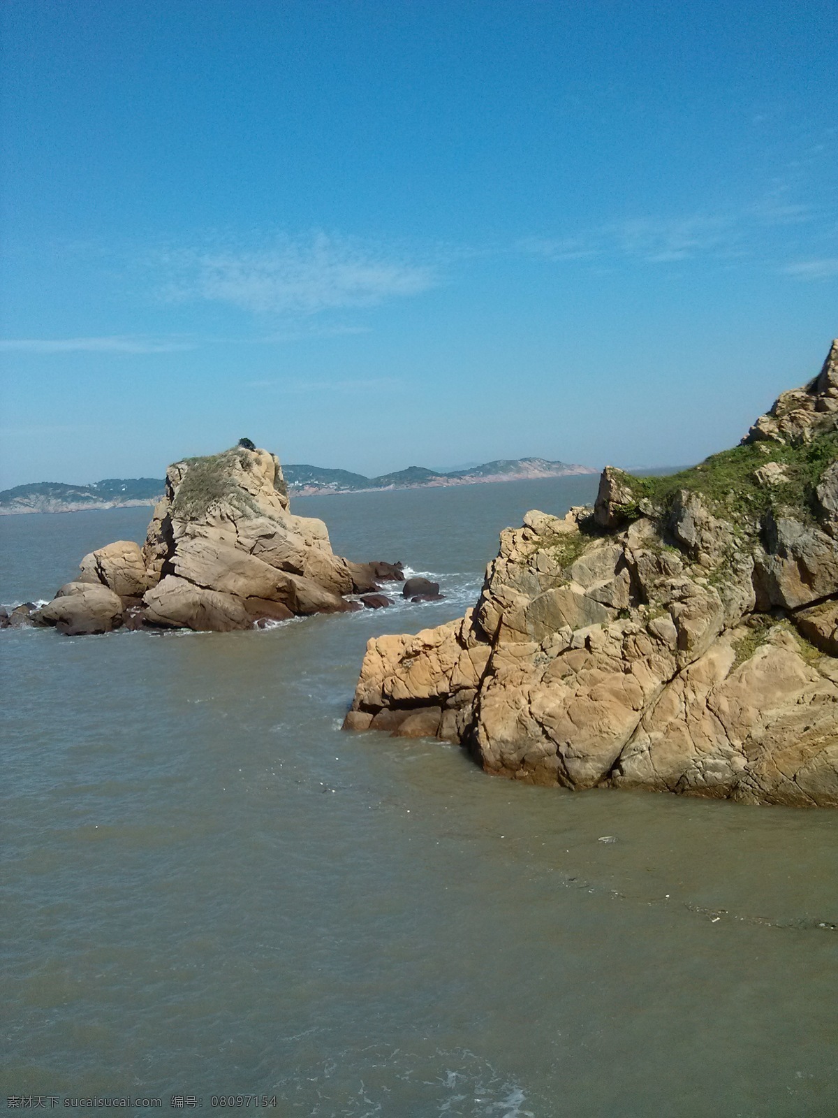 浙江免费下载 白云 岛屿 国内旅游 海洋 蓝天 旅游摄影 山峦 浙江 洞头 竹屿岛 水面 矢量图 日常生活