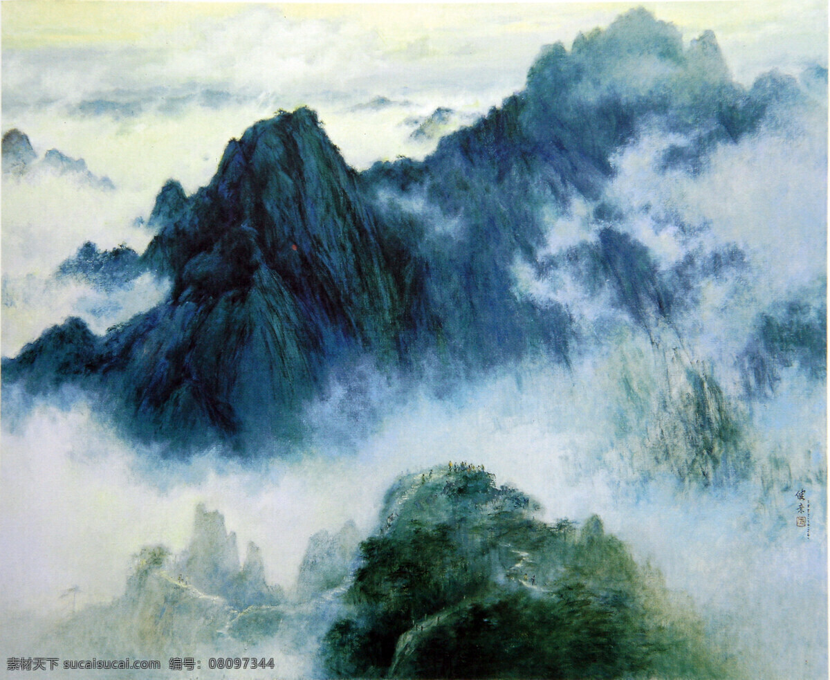 山 外 青山路 外路 国画风格 绘画书法 文化艺术 油画 冯健亲