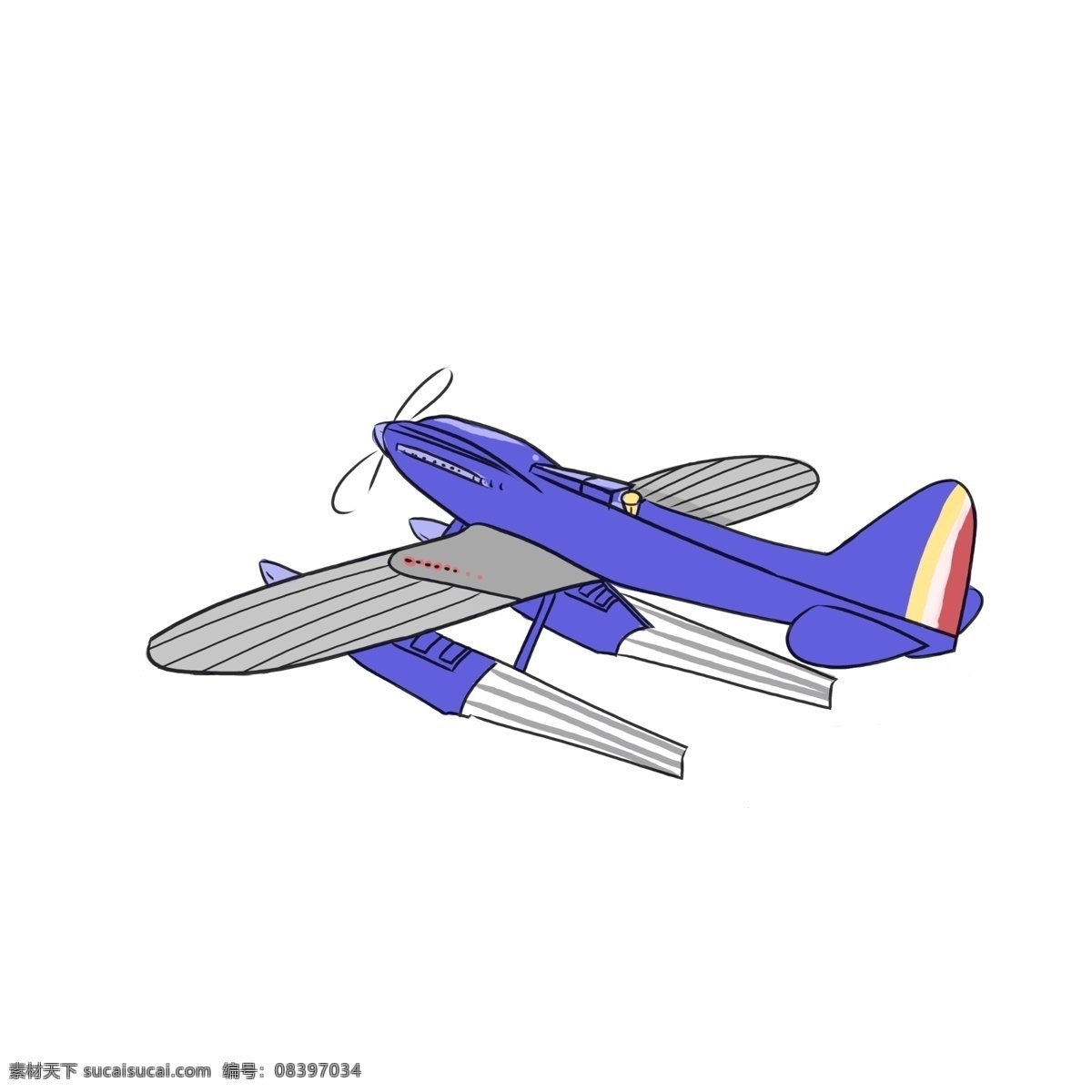蓝色 飞机 手绘 插画 蓝色的飞机 精美飞机 手绘飞机 卡通飞机 飞机装饰 飞机插画 航空飞机 航天飞机