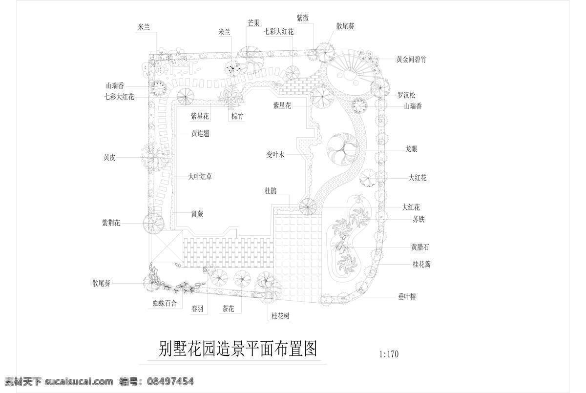 别墅 园林 cad 图纸 别墅园林 庭院 园林cad 景观cad 私宅景观