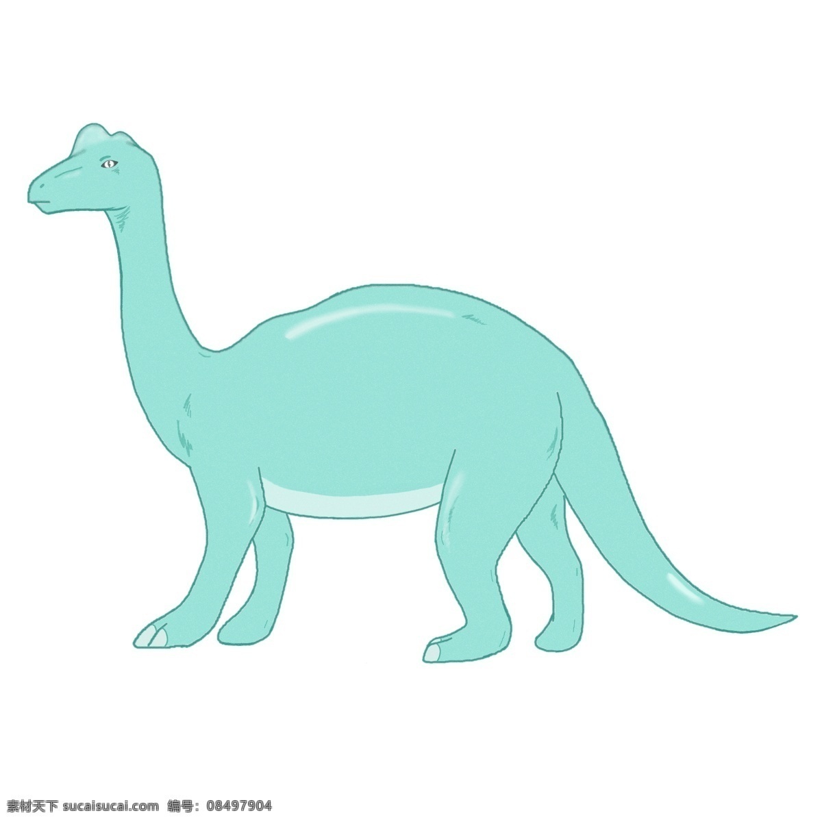 漂亮 绿色 恐龙 插画 漂亮的恐龙 绿色恐龙 行走的恐龙 小动物 灭绝动物 可爱的恐龙 卡通恐龙插画