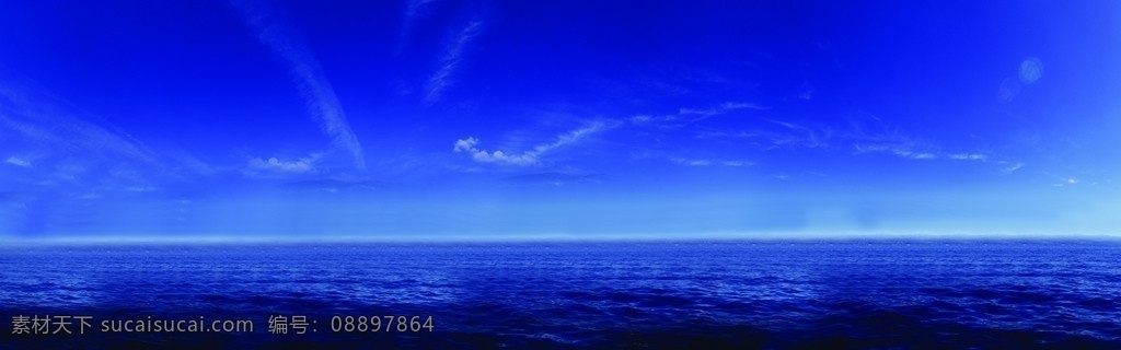 深蓝背景 蓝色背景 白云 天空 大海 海洋 晴空万里 图集 自然风景 旅游摄影