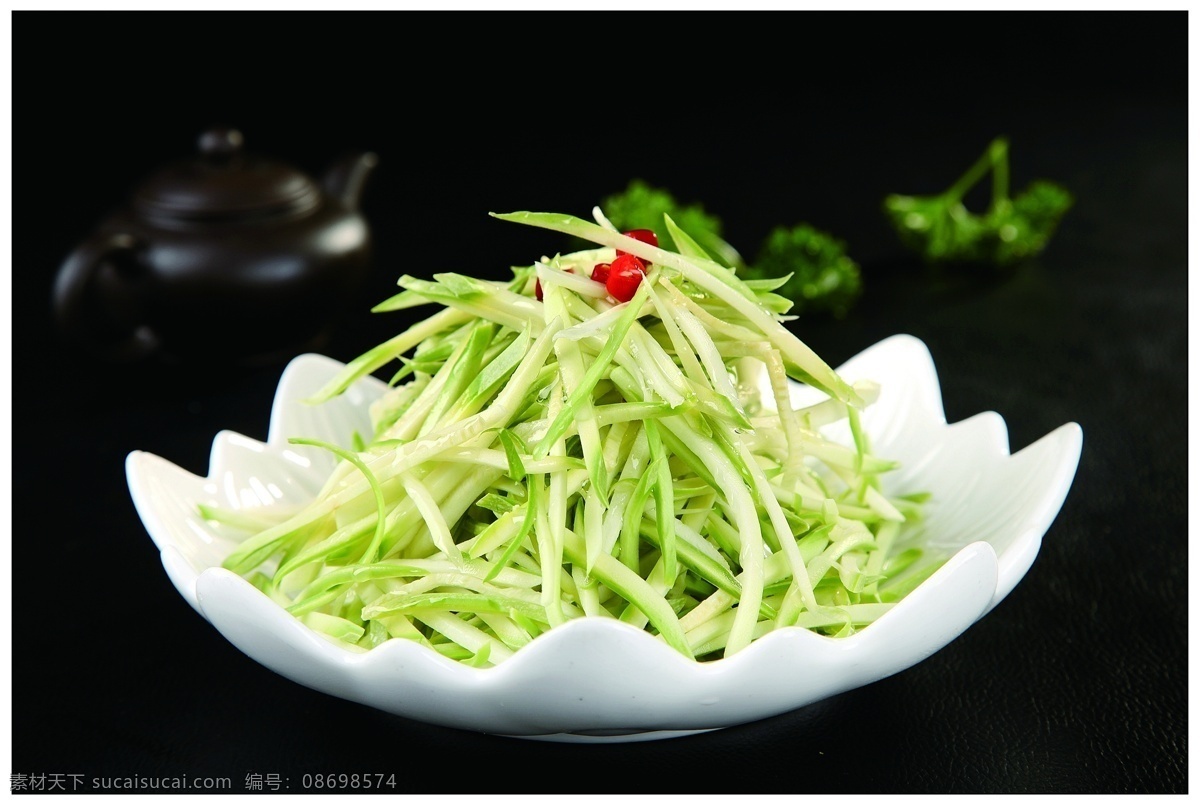 炝拌西葫芦 家常菜 凉菜 开胃小凉菜 开胃小菜 精美凉菜 餐饮美食 传统美食