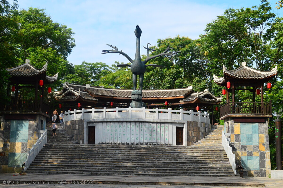 古城 凤凰 南 华山 风景 古城凤凰风景 湘西凤凰古城 沱江镇 沈从文故里 边城 南华山风景 风景摄影 百鸟之王 雕塑 树木 天空 亭子 古建筑 碑文 风景名胜 自然景观