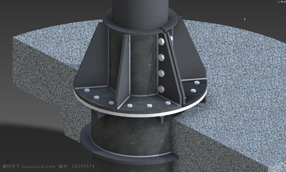 concreet 插入 junit 阀 管道 建设 能源和电力 3d模型素材 建筑模型