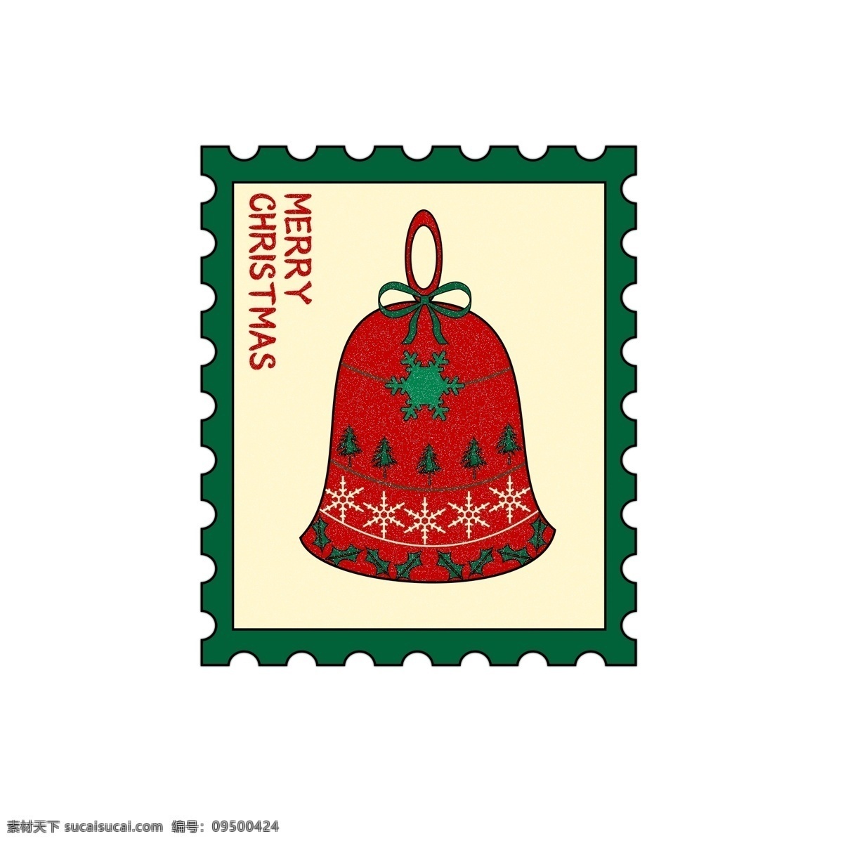 圣诞节 邮票 小 贴纸 圣诞 元素 绿色 圣诞树 圣诞元素 小贴纸