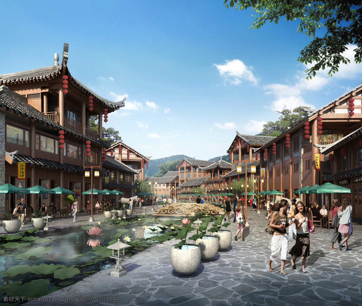 景点设计 中式文化 门楼 古建筑 建筑 复古 京城 室内 人文 环境设计 效果图