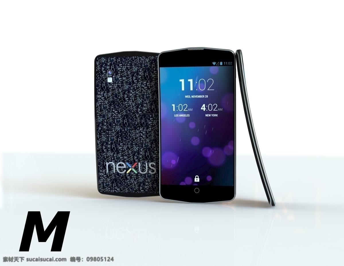 谷 歌 nexus 5概念 电话 手机 android 智能 黑色