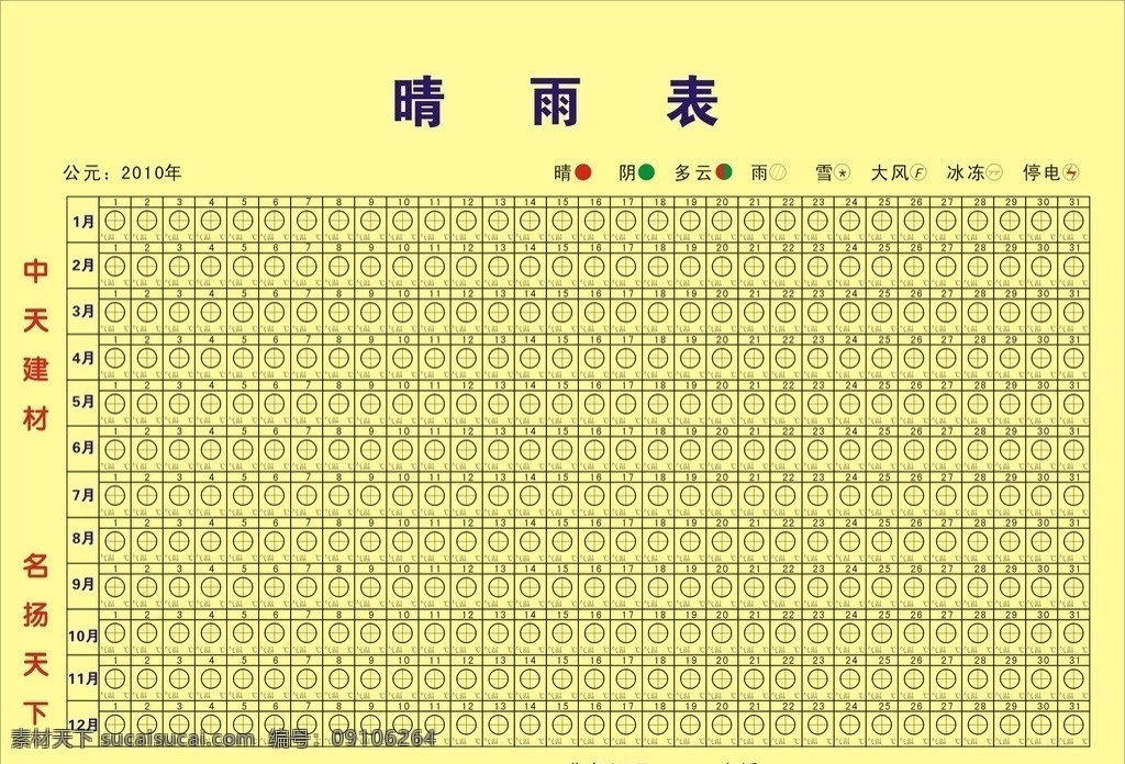 晴雨表 天气记录 cdr文件 矢量素材 其他矢量 矢量