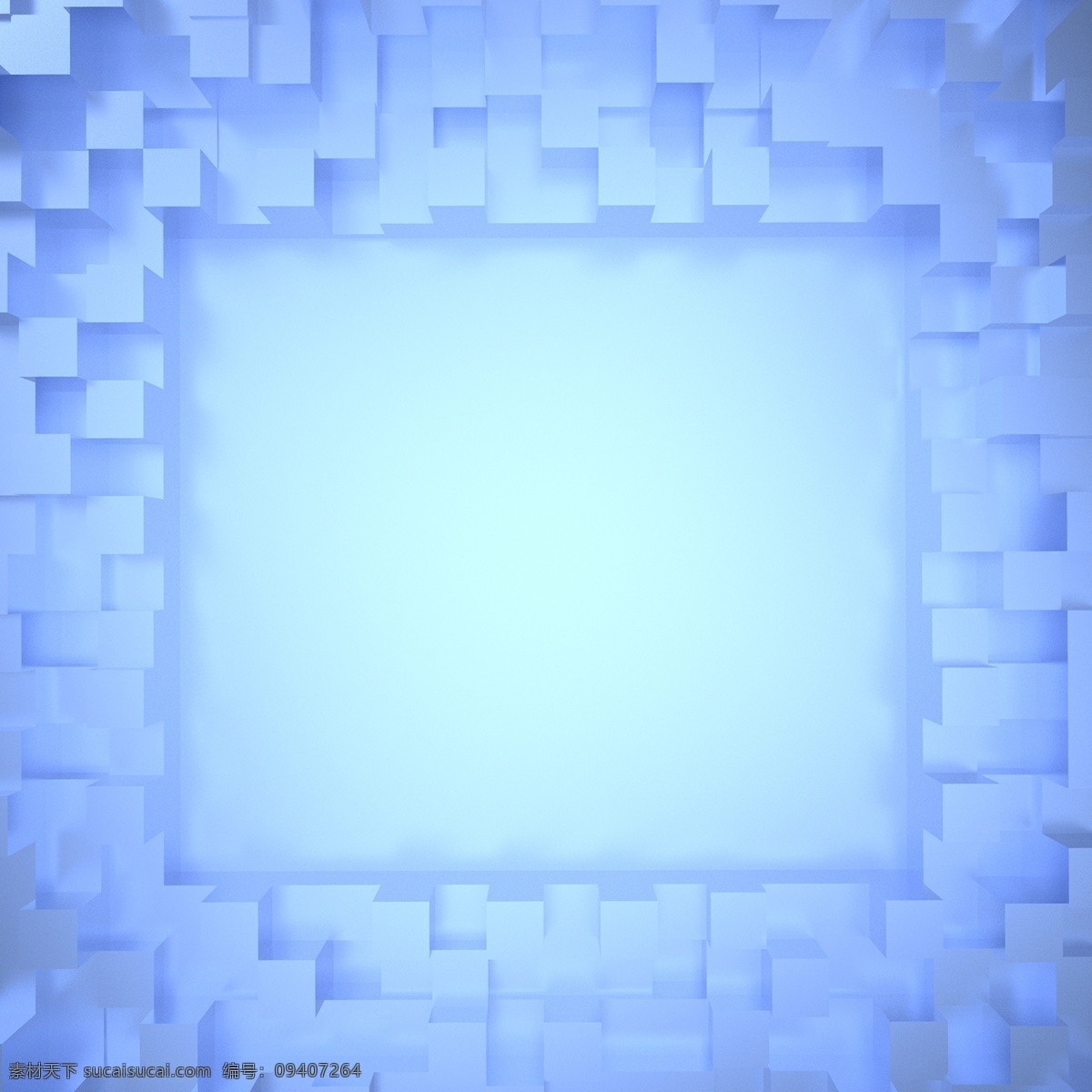 立体 天蓝色 渐变 3d 模型 渲染 背景 模型渲染