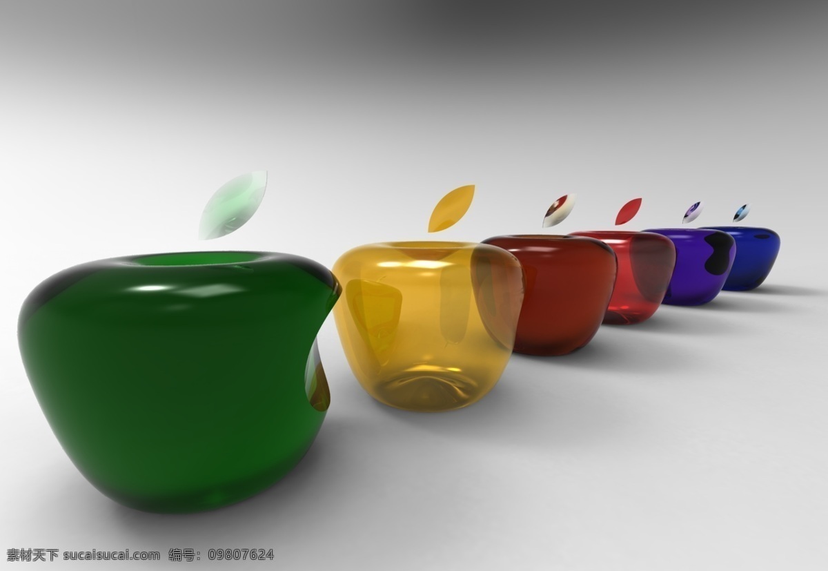 3d 苹果 标志 3d模型素材 其他3d模型