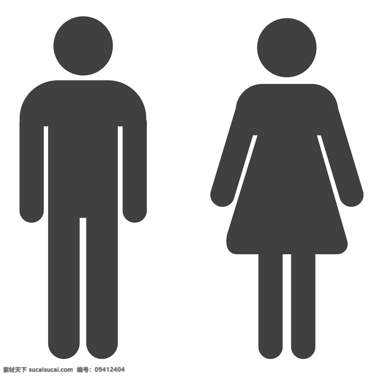 厕所图标设计 男女 厕所 人物 生活图标 卡通图标 黑色的图标 手机图标 智能图标设计