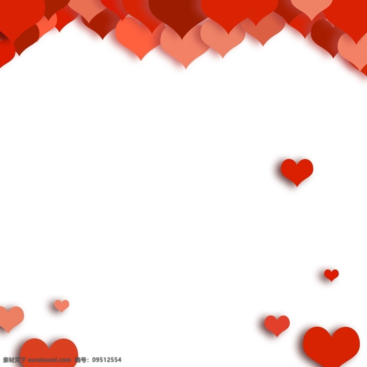 情人节 爱心 边框 插画 情人节装饰 装饰 爱心边框 情人节边框 红色爱心 红色心形 红心 漂亮边框
