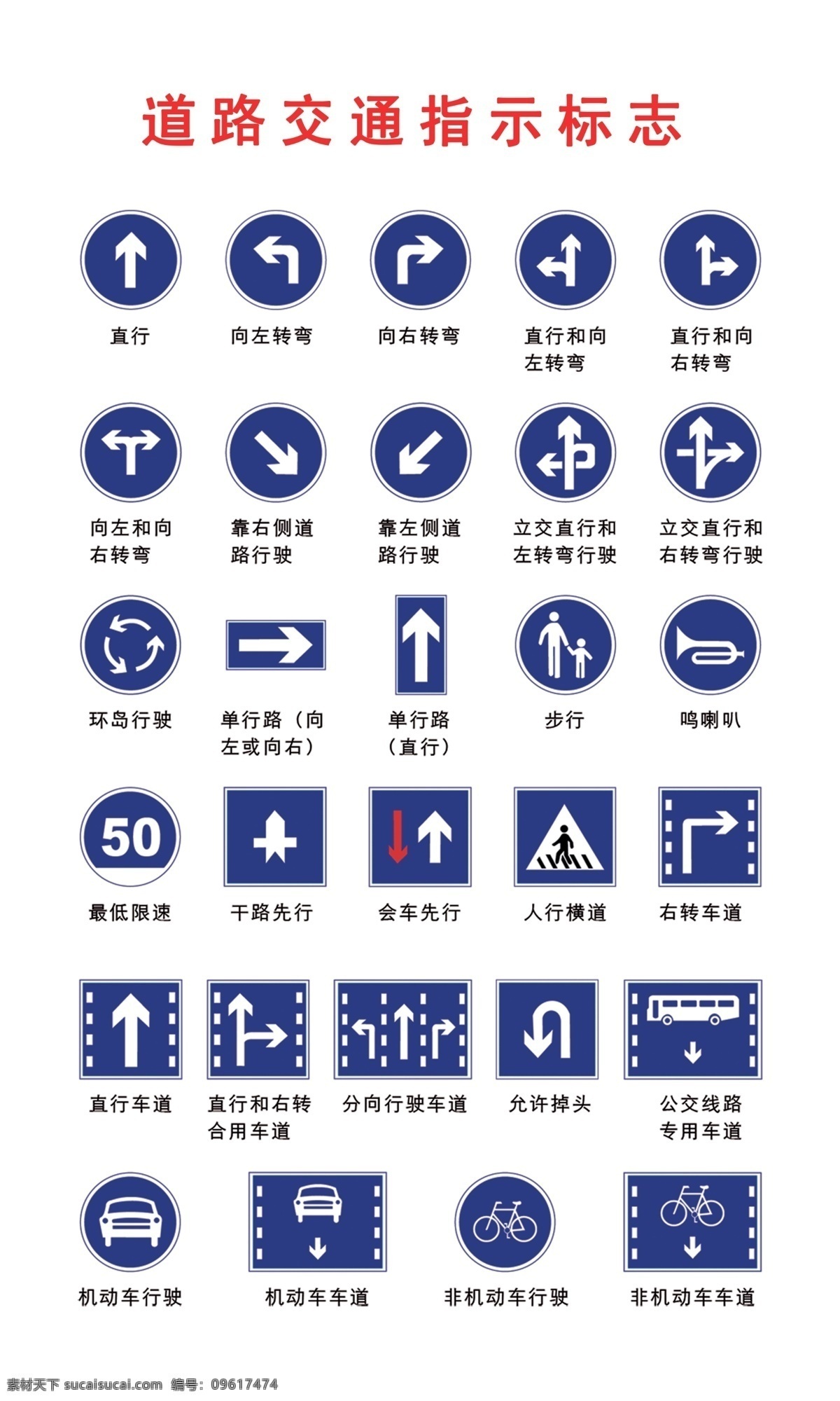 道路交通 标志 指示 道路交通标志 指示标志 psd源文件