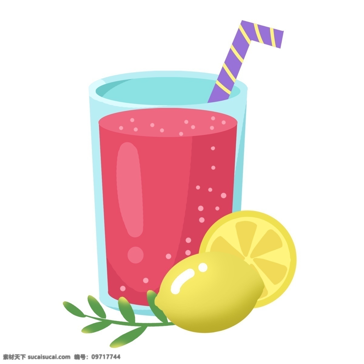 果汁 饮品 饮料 水果汁 汽水 柠檬 水果 杯子 夏日饮品 叶子 夏天 清爽 清凉 红色 凉爽 吸管
