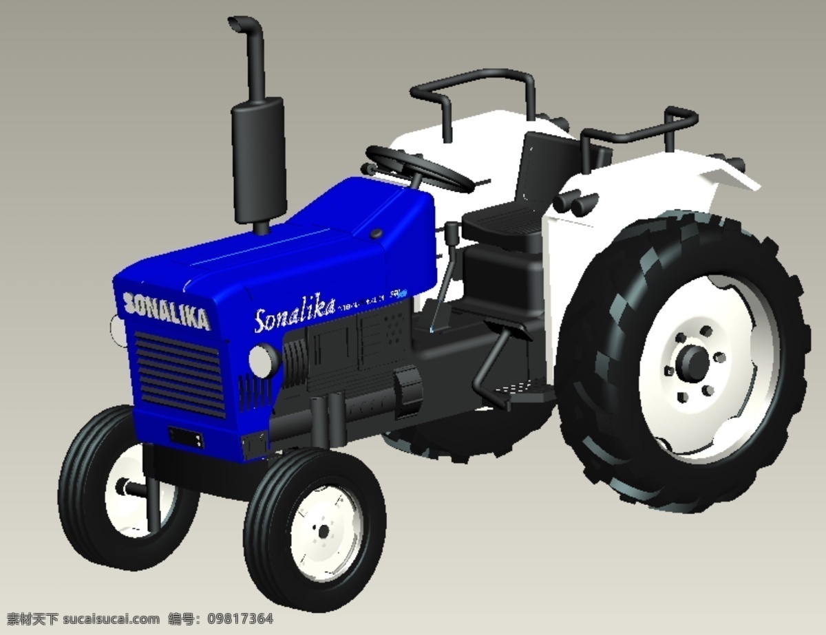 sonalika 740迪 汽车 bmp 红色