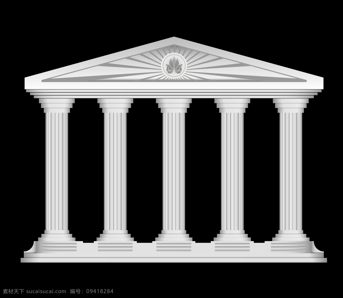 漂亮 白色 古罗马 建筑 漂亮的建筑 白色建筑 古罗马建筑 古代建筑 罗马柱 生活百科 矢量素材 黑色