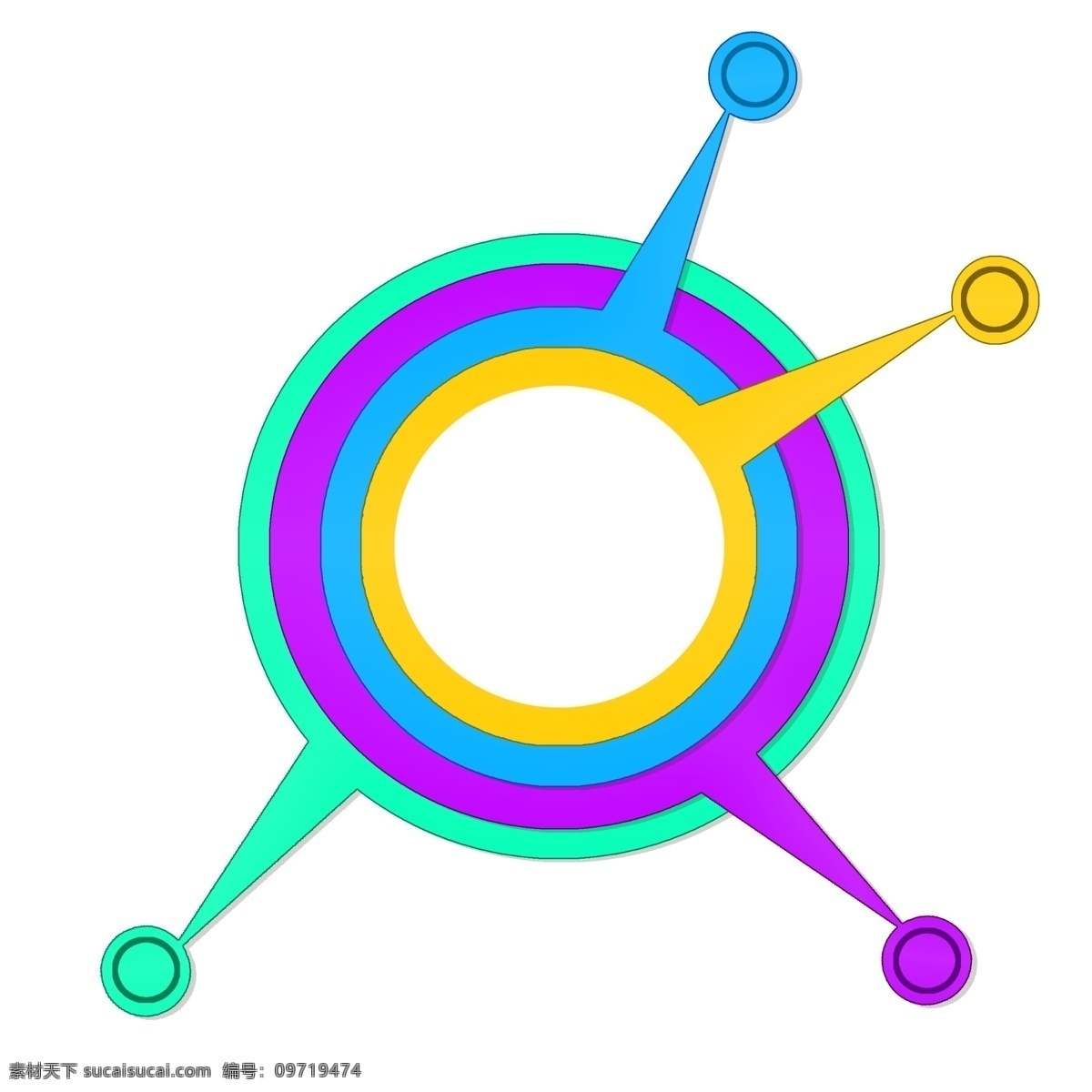 环形 分析图表 插图 绿色 紫色 蓝色 分析图表插图 环形图表 ppt图表