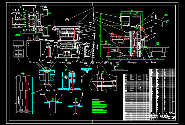 qfm4 制砖机 总图 cad 图纸 dwg文件 工程机械 制砖机图纸 cad素材