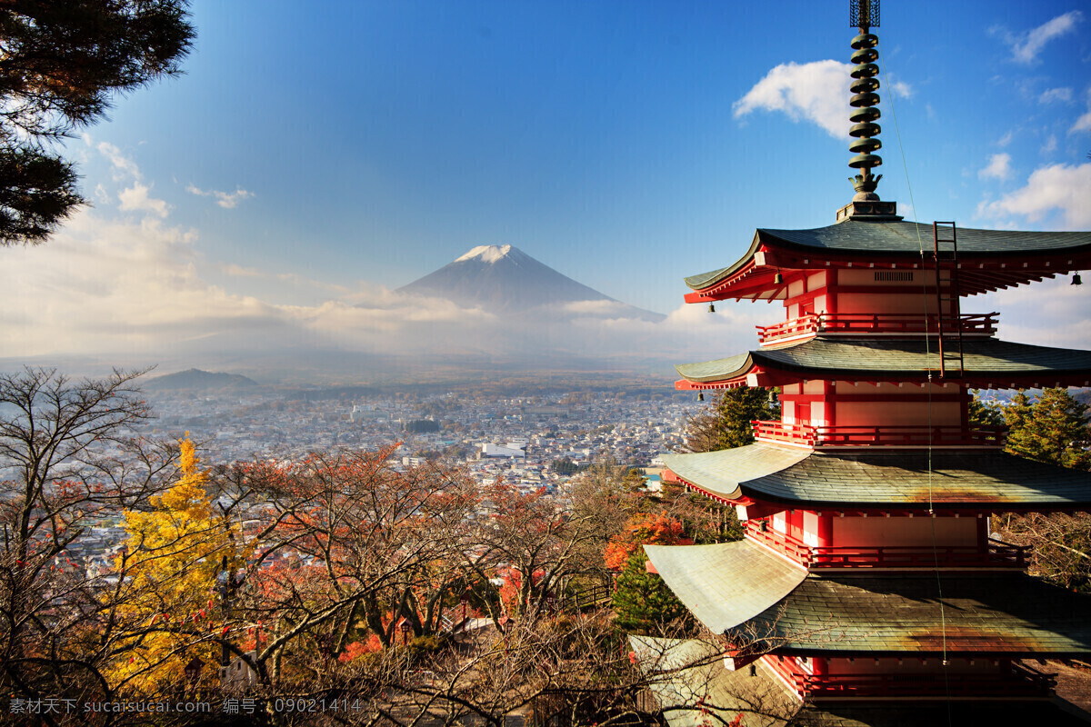 日本 富士山 塔 建筑 日本风景 日本建筑 旅游风光 美丽风景 风景摄影 其他类别 生活百科
