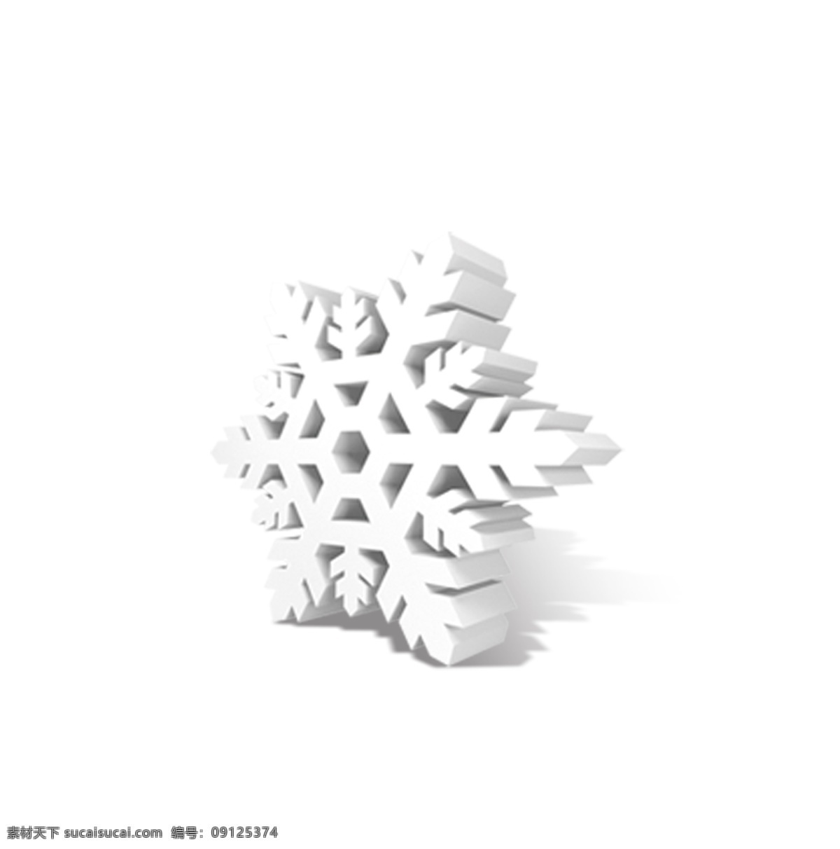 白色 立体 雪花 装饰 花纹 冬天 冬至 大雪