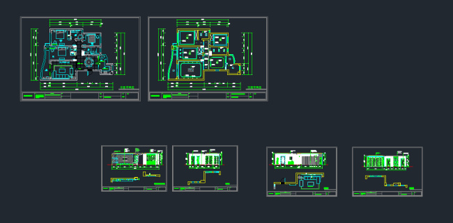住宅 平 立面 图 立面图 平面图 cad素材 cad