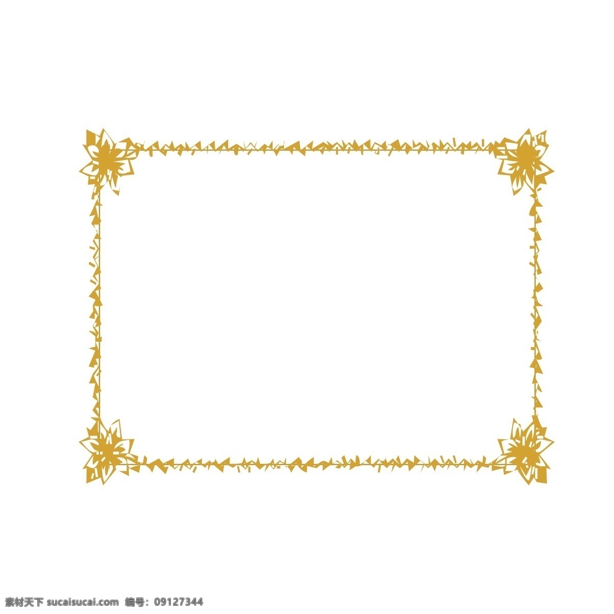 欧式 古典 边框 文本 金色 元素 线条 花