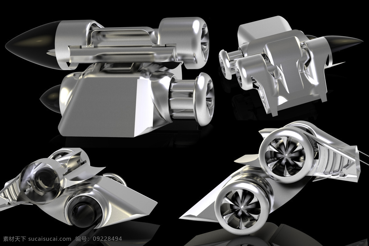 太空船 引擎 船 发动机 飞行 空间 3d模型素材 建筑模型